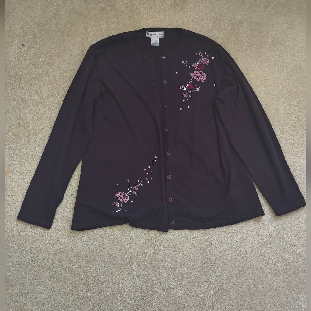 Dressbarn Rich Purple Women's Sweater
